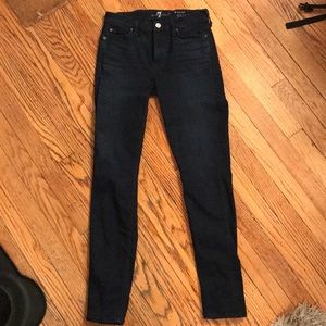 Size 26 dark mid rise skinny jeans from 7FAM